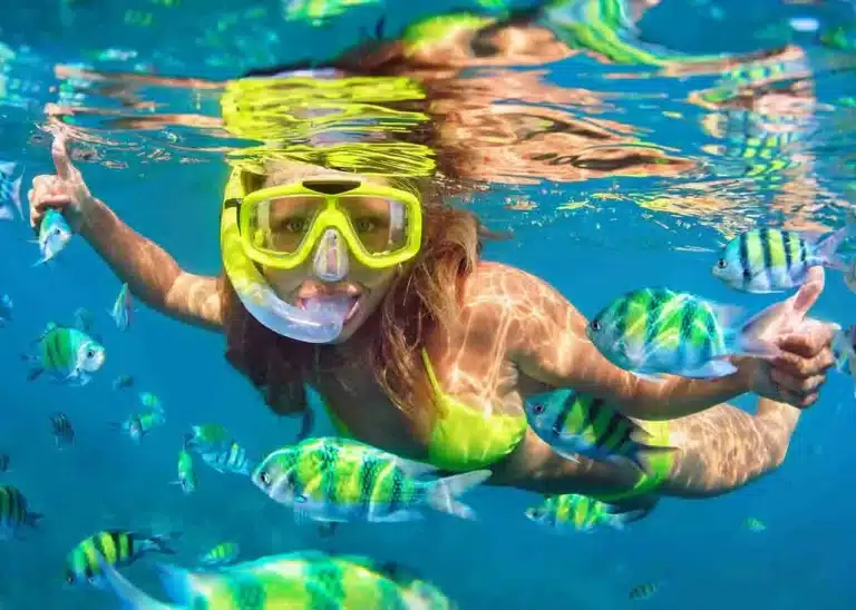 Teen girl snorkeling in Hurghada with Red Sea Diving Academy
